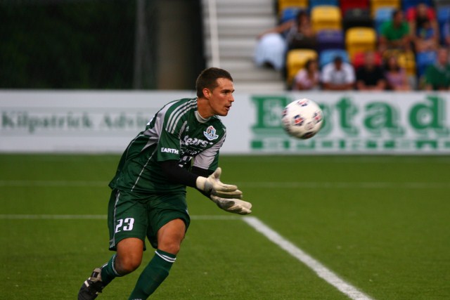FC Edmonton ‘keeper John Smits made his first pro start on Saturday night against the Atlanta Silverbacks in Georgia. Smits and his teammates held the ‘Backs off the score sheet and came away with a 2-0 win. FC Edmonton ‘keeper John Smits made his first pro start on Saturday night against the Atlanta Silverbacks in Georgia. Smits and his teammates held the ‘Backs off the score sheet and came away with a 2-0 win.