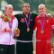 Richard Weinberger (right) of Victoria firmly established himself among the world’s best in the men’s 10 kilometre marathon swimming race on Friday winning the bronze medal at the 2012 Olympics Games. He shared the podium with gold medal winner Oussama Mellouli of Tunisia (centre) and Thomas Lurz of Germany (left) who claimed the silver medal. (Photo: Ian McNicol/Swimming Canada)