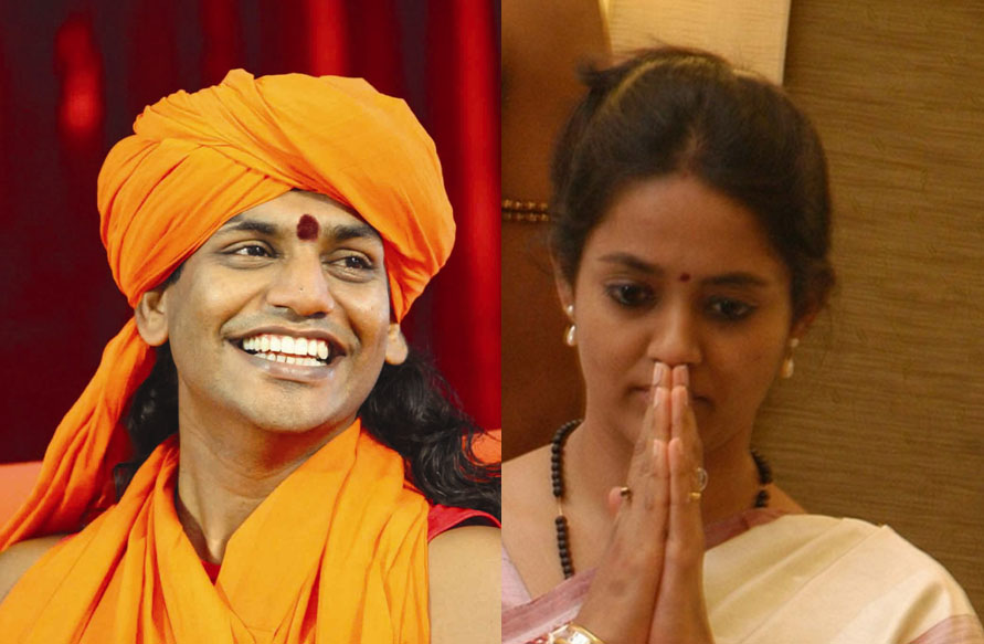 Swami Nithyananda and actress Ranjitha Swami Nithyananda and actress Ranjitha