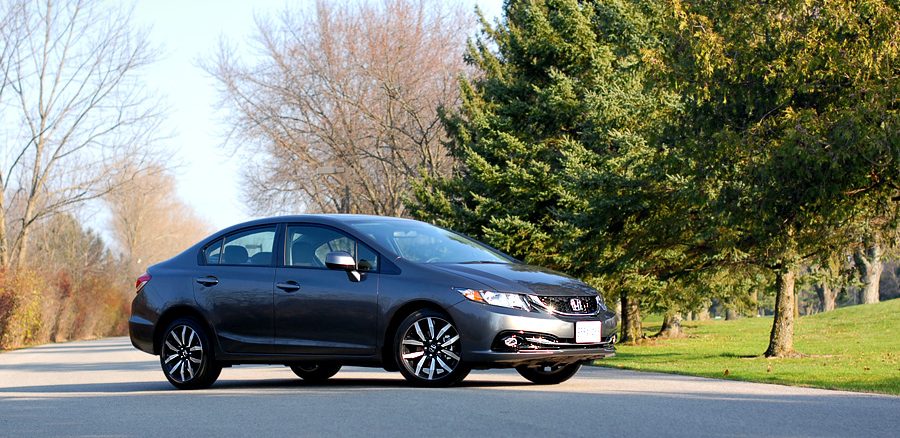 Dark accents, smooth lines, confident stance. The 2013 Honda Civic EX-L