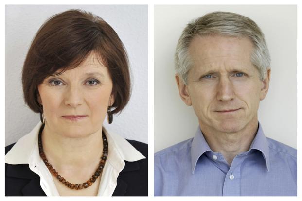 The BBCs director of news, Helen Boaden and her deputy, Stephen Mitchell