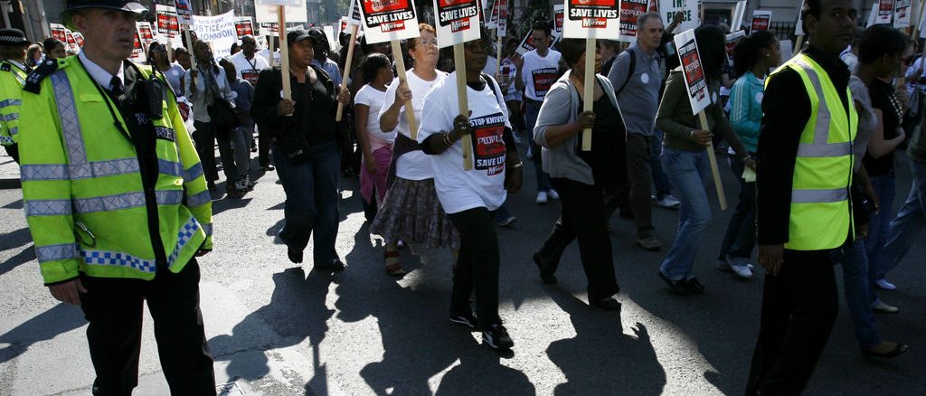 A rally against knife-crime