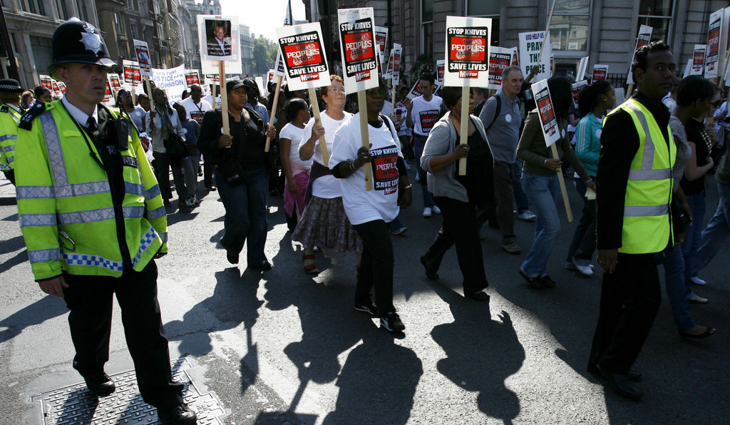 A rally against knife-crime A rally against knife-crime