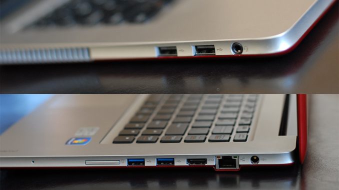 All IdeaPad U410 ports are located on the right and left sides of the computer