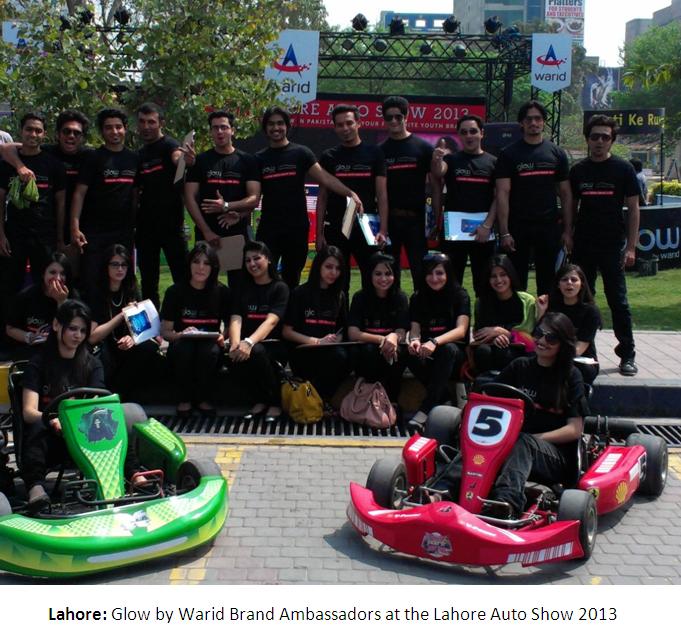 images_Views_PressReleases_Glow by Warid Brand Ambassadors at Lahore Auto Show 2013
