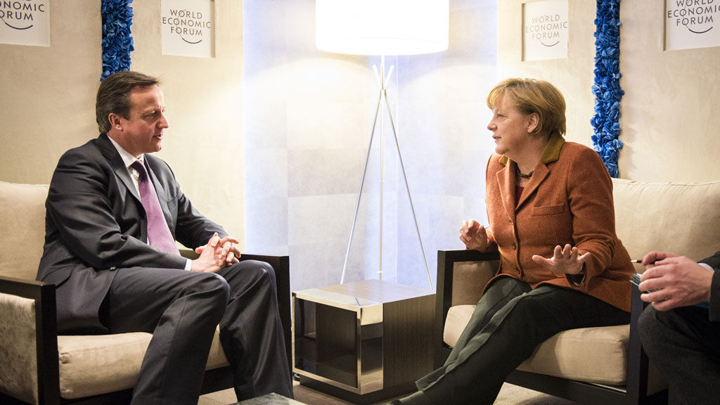 U.K. PM David Cameron with German Chancellor Angela Merkel U.K. PM David Cameron with German Chancellor Angela Merkel