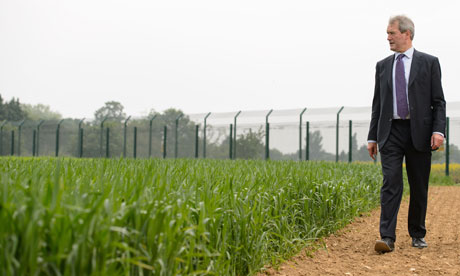 U.K. Environment secretary, Owen Paterson while inspecting a genetically modified crop trial in Harpenden Hertfordshire. U.K. Environment secretary, Owen Paterson while inspecting a genetically modified crop trial in Harpenden Hertfordshire.
