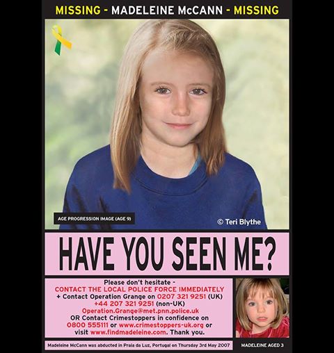 Missing British child Madeleine McCann Missing British child Madeleine McCann