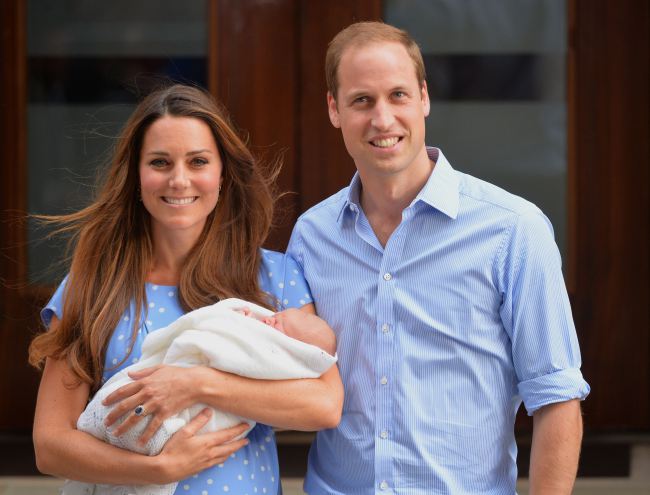 Prince William with wife Kate Middleton and son Prince George Prince William with wife Kate Middleton and son Prince George