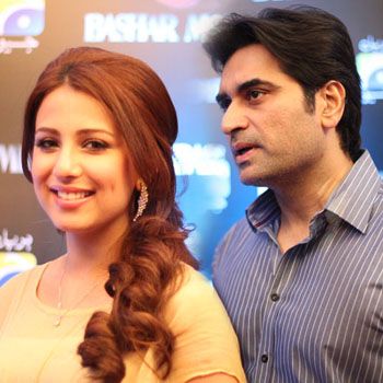 Humayun Saeed with Ushna Shah Humayun Saeed with Ushna Shah