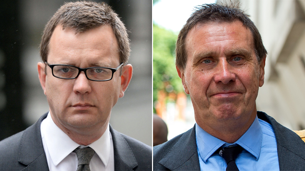 Former employees of the News of the World, Andy Coulson left and Clive Goodman Former employees of the News of the World, Andy Coulson left and Clive Goodman