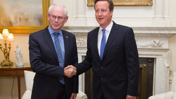 EC President Herman van Rompuy with U.K. PM David Cameron EC President Herman van Rompuy with U.K. PM David Cameron
