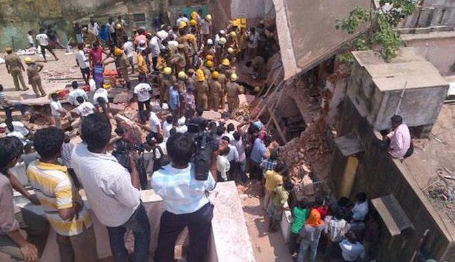 Chennai Building Collapse Kills One, Several Trapped Chennai Building Collapse Kills One, Several Trapped