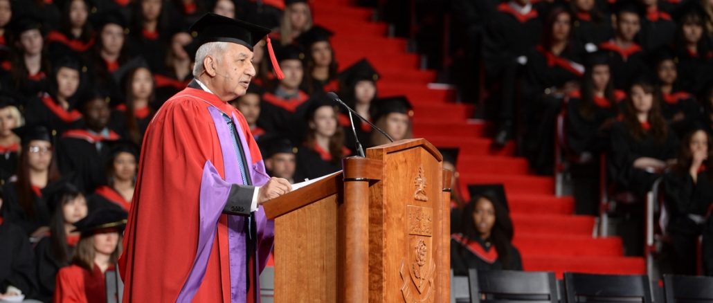 Noted Indo-Canadian Vim Kochhar addresses receiving an honorary doctorate of law degree from York Uni