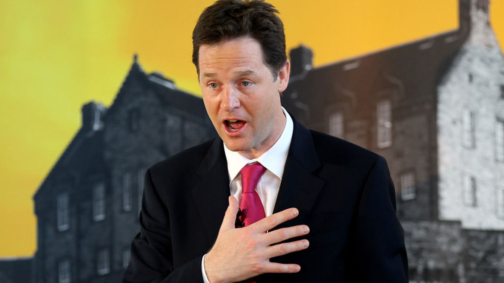 Lib Dem leader and Deputy PM Nick Clegg Lib Dem leader and Deputy PM Nick Clegg