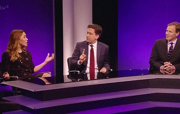Myleene Klass and Ed Miliband on 'The Agenda' Myleene Klass and Ed Miliband on 'The Agenda'