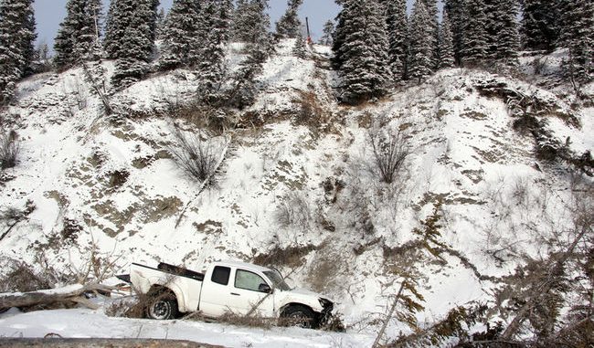 500 Feet Fallen Truck Kills Two Men, Injures One