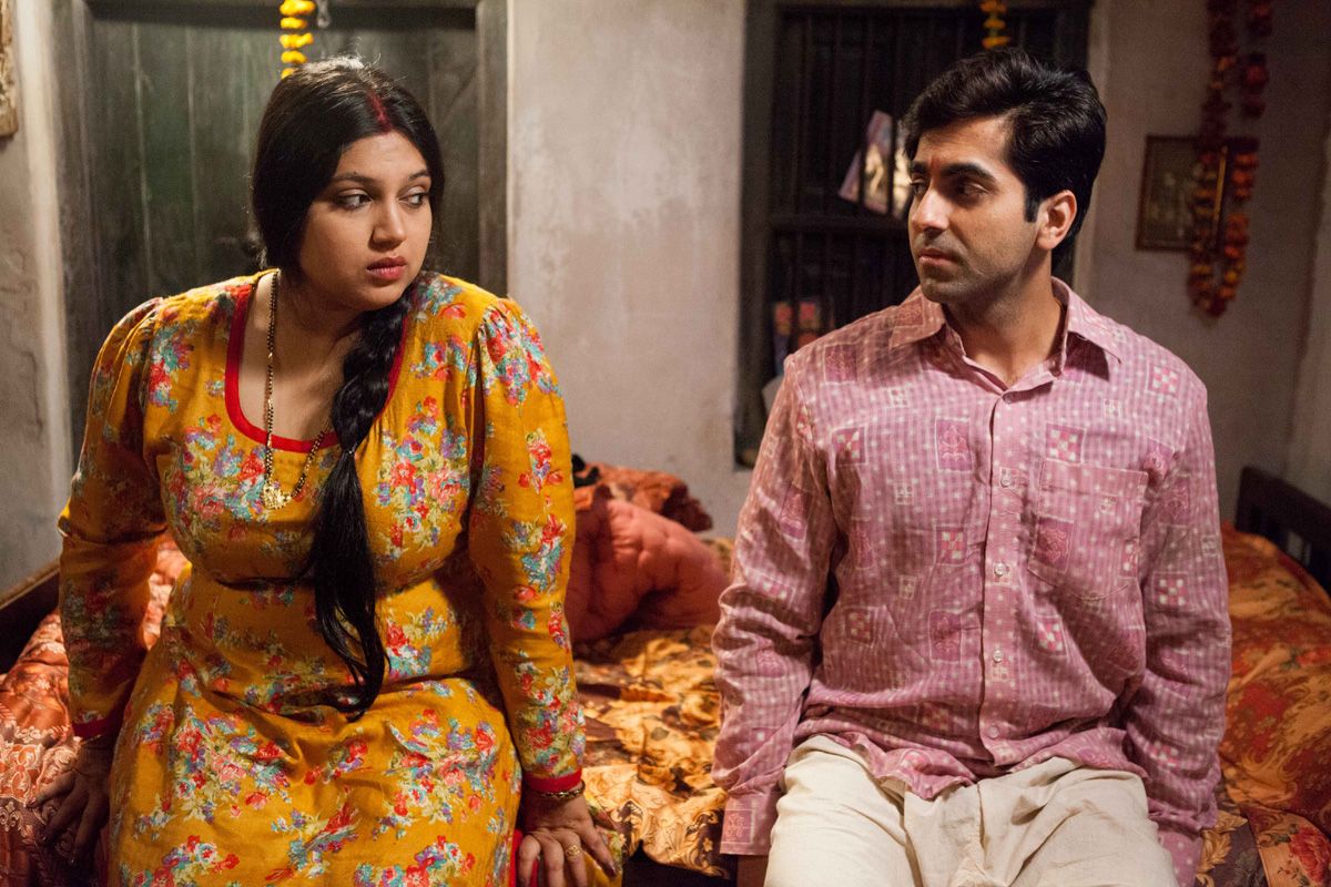 Bhumi Pednekar and Ayushmann Khurrana in Dum Laga Ke Haisha. Bhumi Pednekar and Ayushmann Khurrana in Dum Laga Ke Haisha.