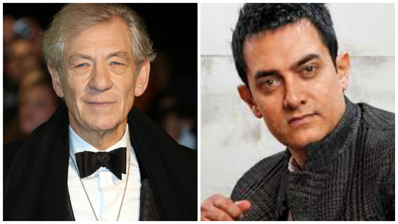 Sir Mckellen and Aamir khan Sir Mckellen and Aamir khan