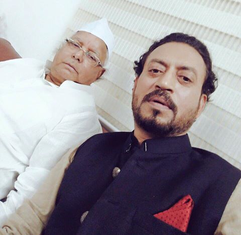 Irrfan Khan with Lalu Prasad Yadav Irrfan Khan with Lalu Prasad Yadav