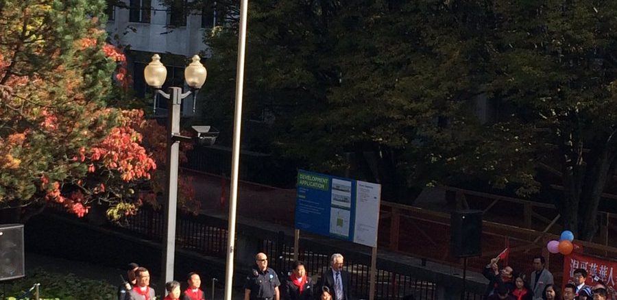 chinese flag raised in vancouver causes controversy online