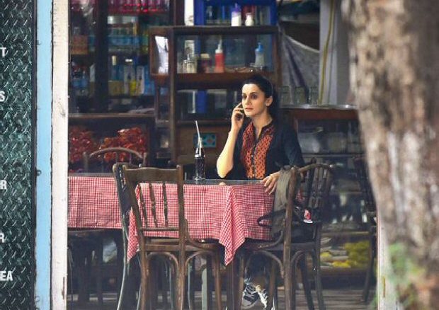 Taapsee Pannu shoots for Naam Shabana on the streets of Mumbai taapsee pannu shoots for naam shabana on the streets of mumbai