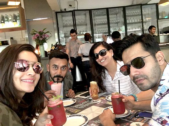 varun dhawan and alia bhatt lunching in singapore