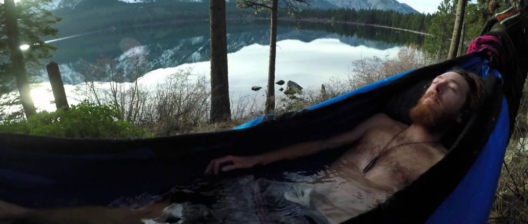 whoa, this portable hammock doubles as a hot tub