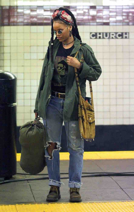 rihanna is not alone on the subway