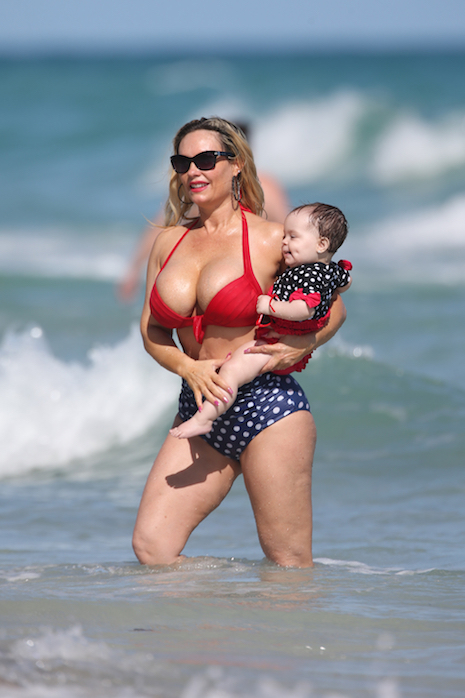 coco austin and chanel catch a wave in miami