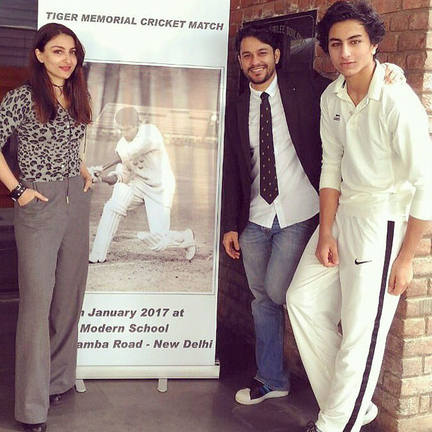 Soha Ali Khan and Kunal Kemmu support Saif Ali Khan's son Ibrahim at Tiger Memorial cricket match