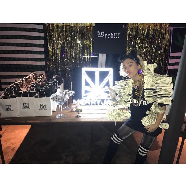 miley cyrus hosted a weed-themed birthday party for liam hemsworth