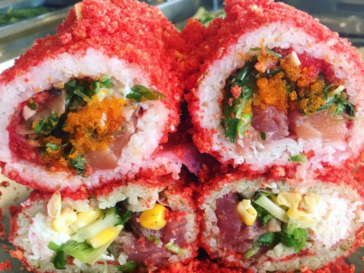 behold, the flamin’ hot cheetos poke burrito is here