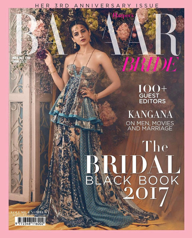 kangna ranaut stuns in vintage attire on harper’s bazaar bride