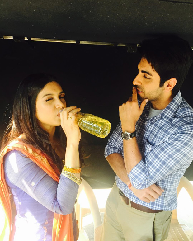 Ayushmann Khurrana is suspicious of Bhumi Pednekar on the sets of Shubh Mangal Saavdhan