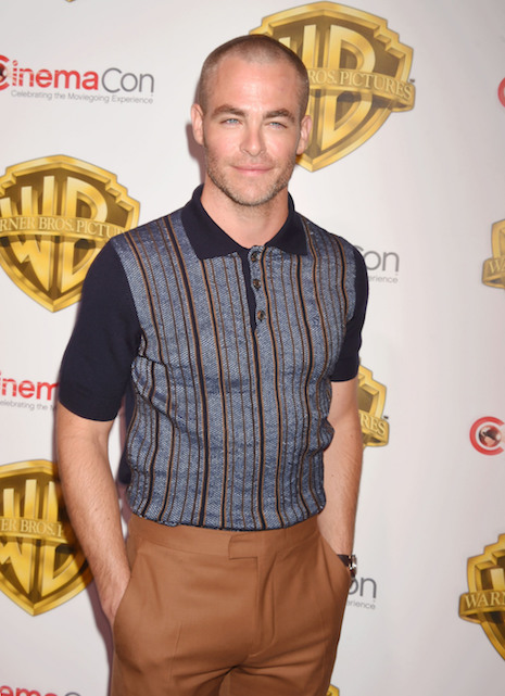 chris pine: no hair, don’t care!