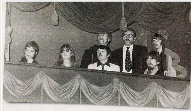 The Beatles watch The Jimi Hendrix Experience explosive cover of Sgt Peppers at the Savoy Theatre with their girl friends 3 days after release