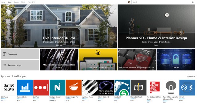 Creators Update Store gets refresh and new apps (photo NJN Network) 