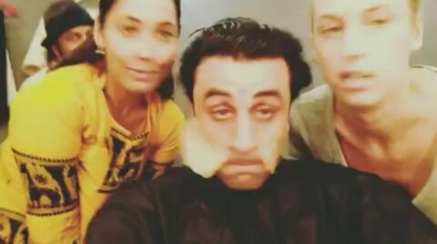 This goofy video of Ranbir Kapoor taking off his makeup at Sanjay Dutt biopic shoot is hilarious