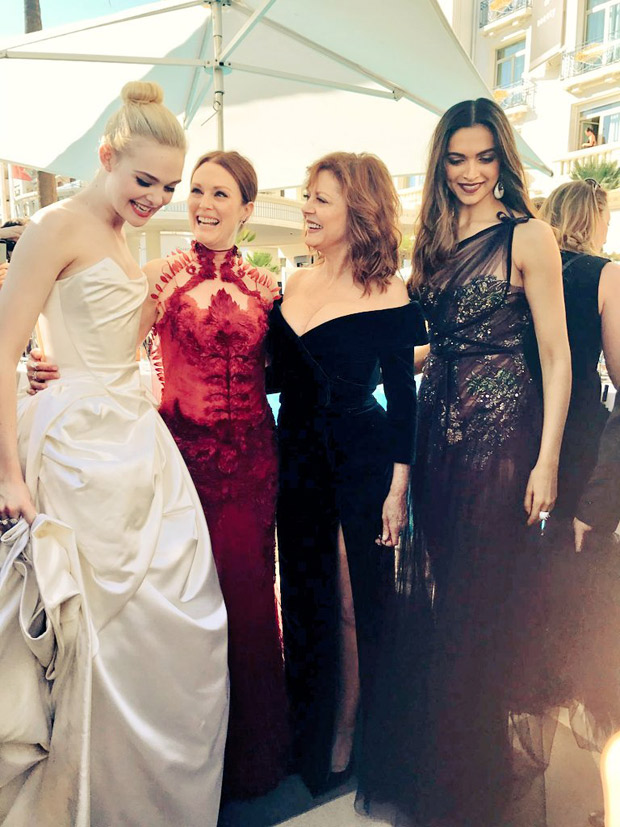 Cannes 2017 Wow! Deepika Padukone meets Hollywood stars Julianne Moore, Susan Sarandon and Elle Fanning-2