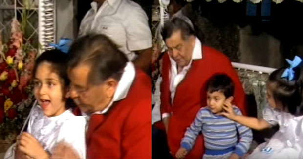 OMG! This old video featuring toddlers Kareena Kapoor Khan and Ranbir Kapoor with grandfather Raj Kapoor is going viral