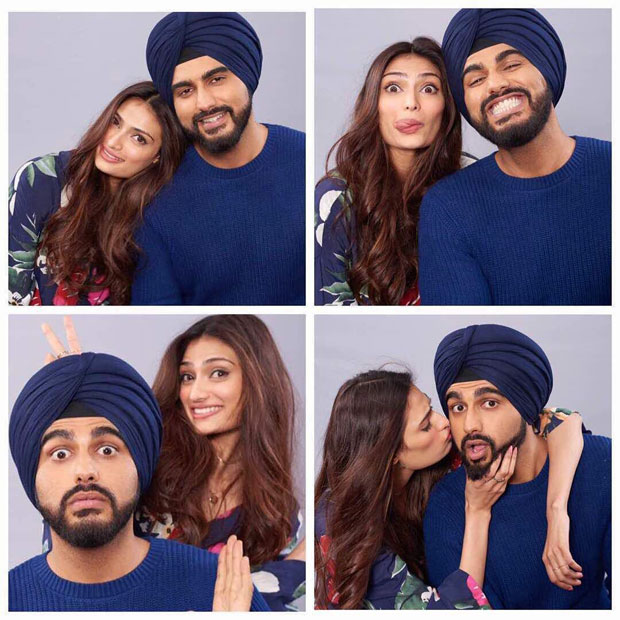 The sizzling chemistry between Arjun Kapoor and Athiya Shetty results in a spontaneous photoshoot for Mubarakan