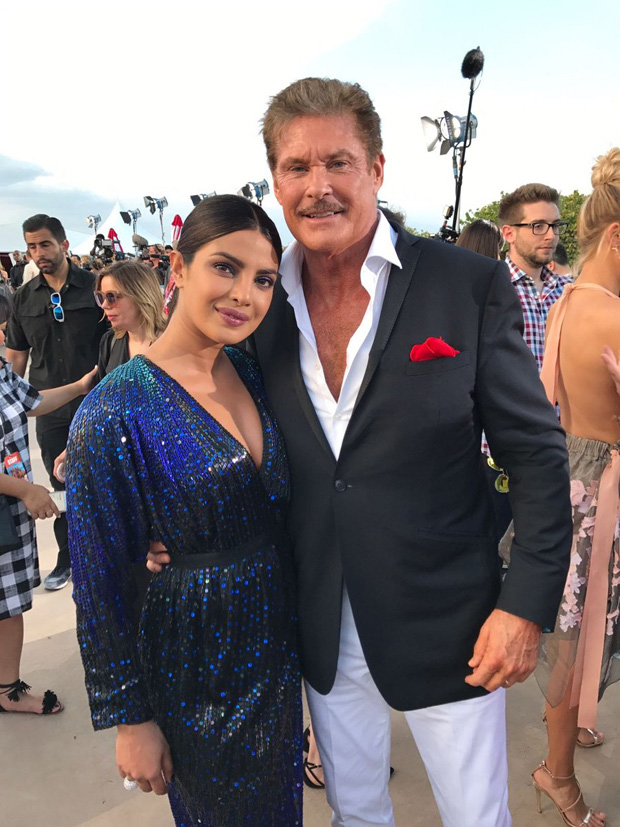 WOW Moment! Priyanka Chopra and Baywatch TV star David Hasselhoff meet up at the Baywatch film premiere and it’s perfect