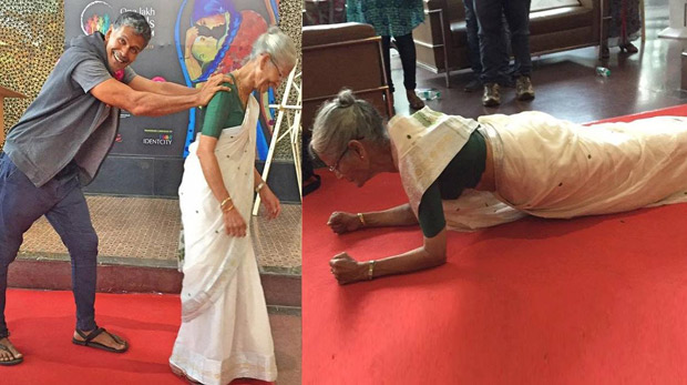 Watch Milind Soman’s 78-year-old mother does a plank in a saree for 80 seconds