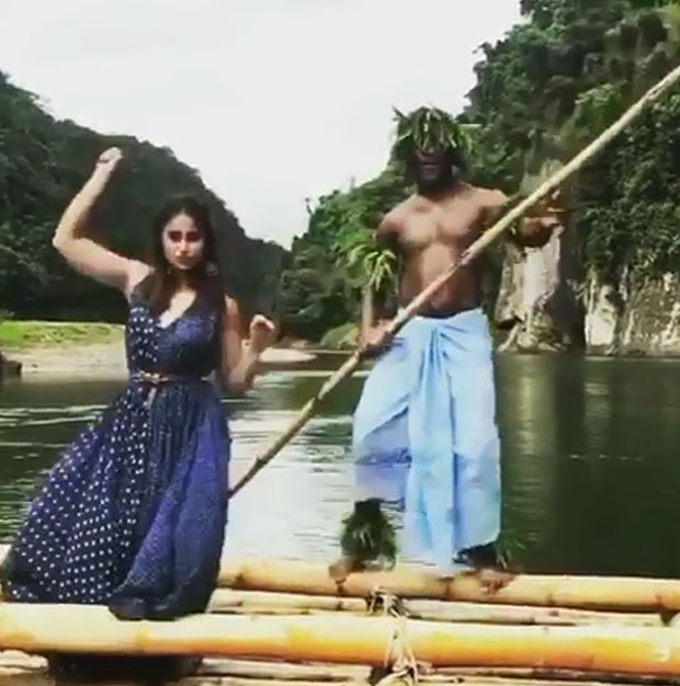 Ileana D’Cruz grooving with a tribal at Fiji Islands