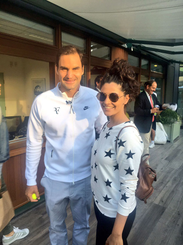 Saiyami Kher has a fangirl moment upon meeting Wimbledon champion, Roger Federer -1