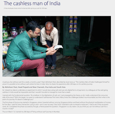 cashless society when push comes to shove, visa is right there