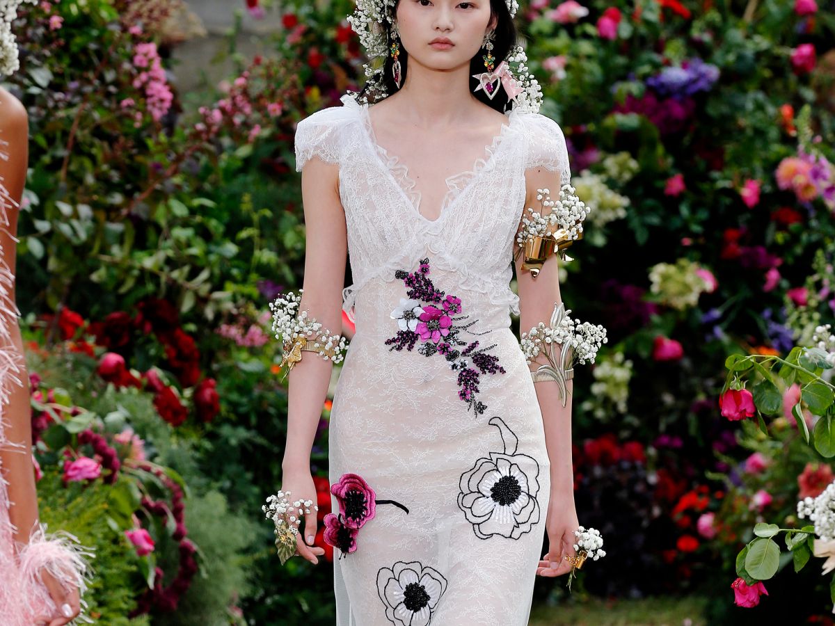 rodarte got romantic in paris, with help from loads of flower crowns