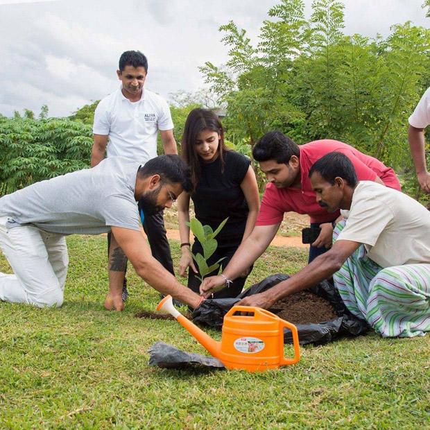 Go Green! Anushka Sharma and Virat Kohli plant a sapling in Sri Lanka