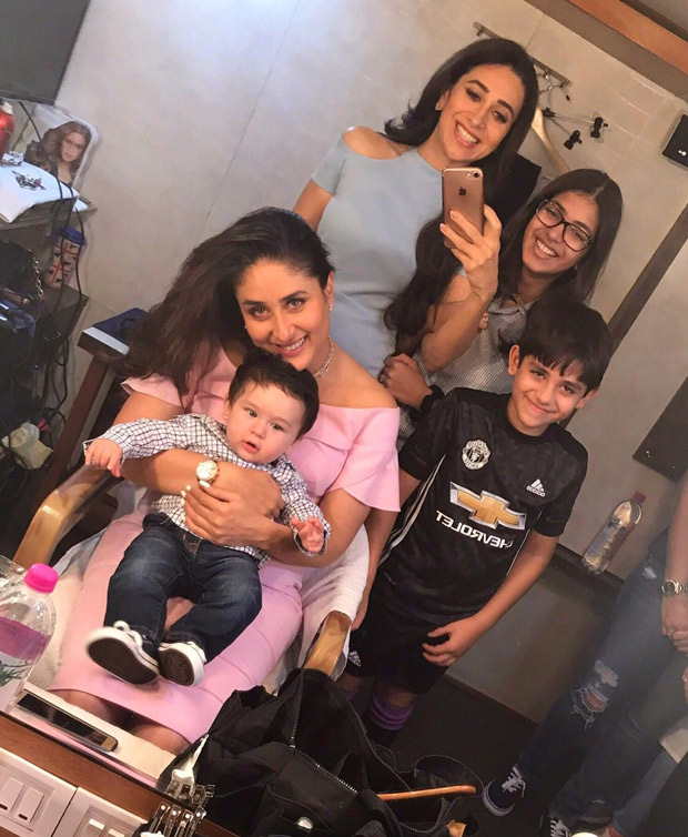 Kareena-and-Karisma-Kapoor-pose-with-Taimur